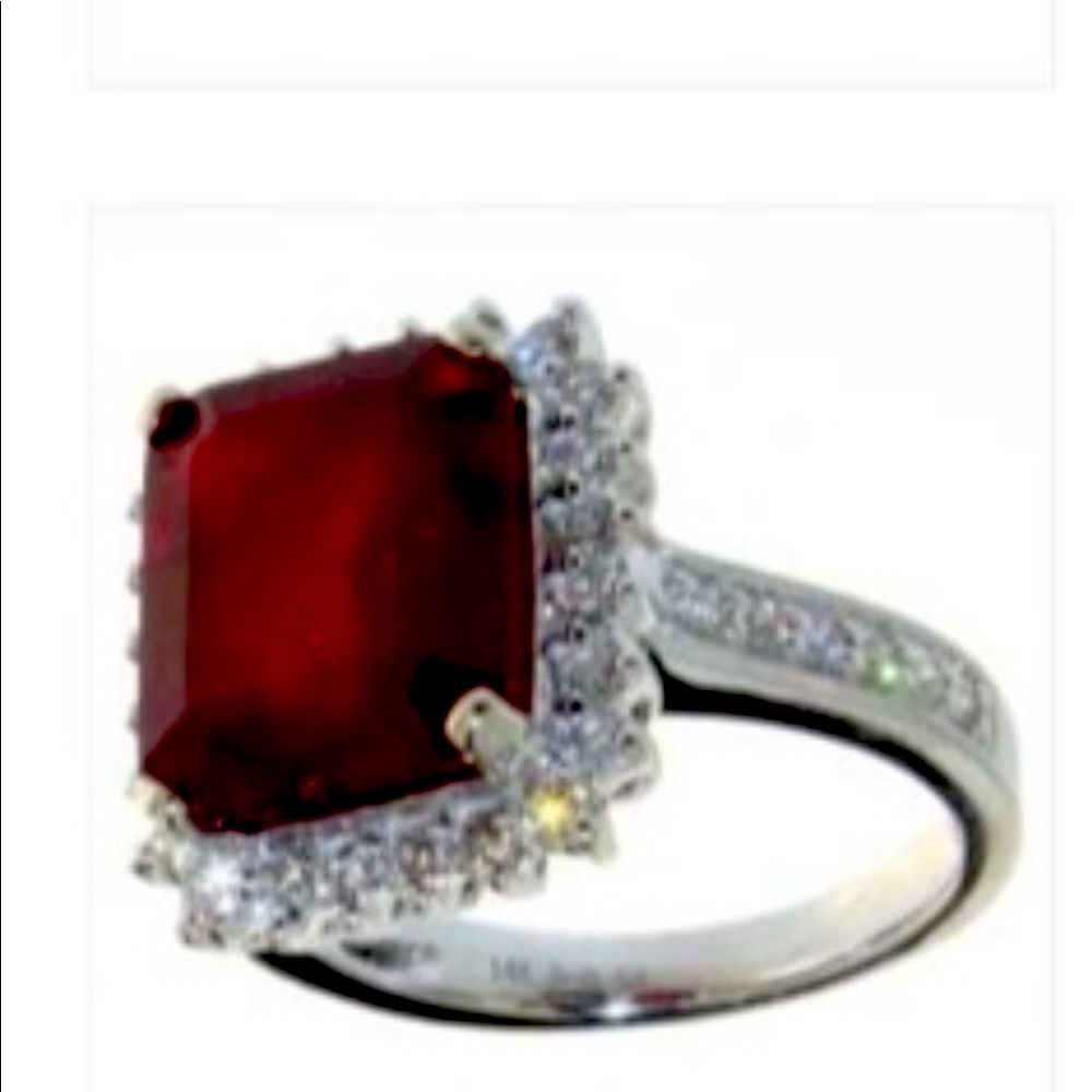 14k gold Diamond and Ruby ring 8.33 carat huge ruby